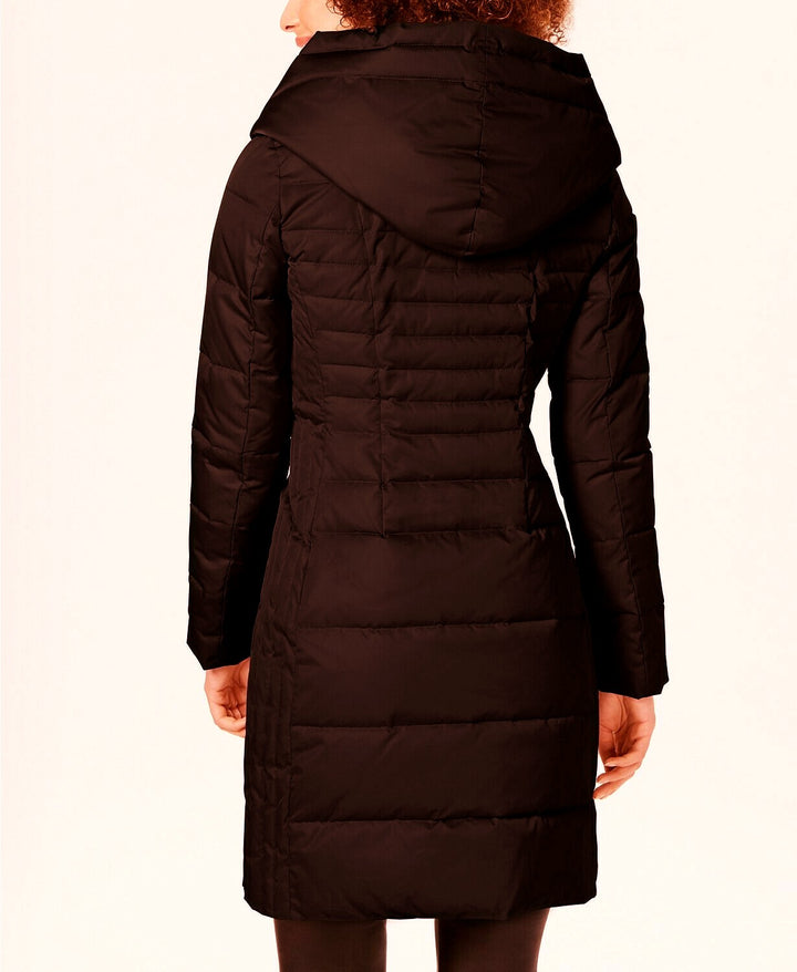 Tahari Pillow-Collar Hooded Down Puffer Coat