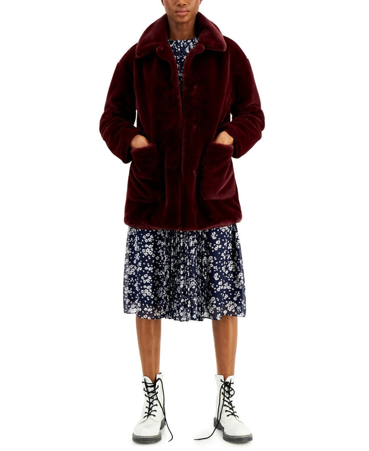 CoffeeShop Juniors' Faux-Fur Coat
