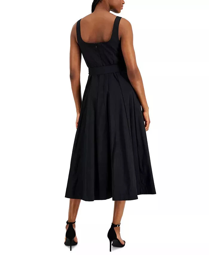 Anne Klein Seamed Fit & Flare Midi Dress