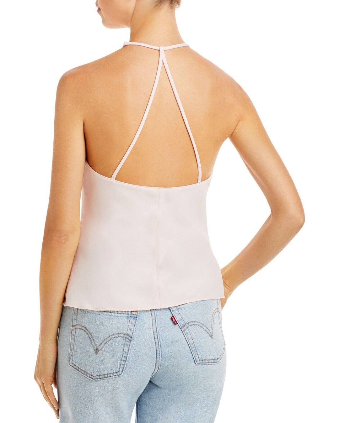 AQUA Cowl Neck Halter Top