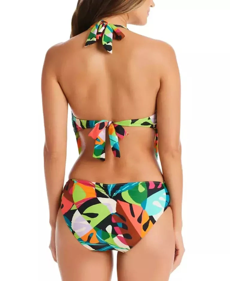 Bar III Tropical Dreams Cowlneck One-Piece Swimsuit