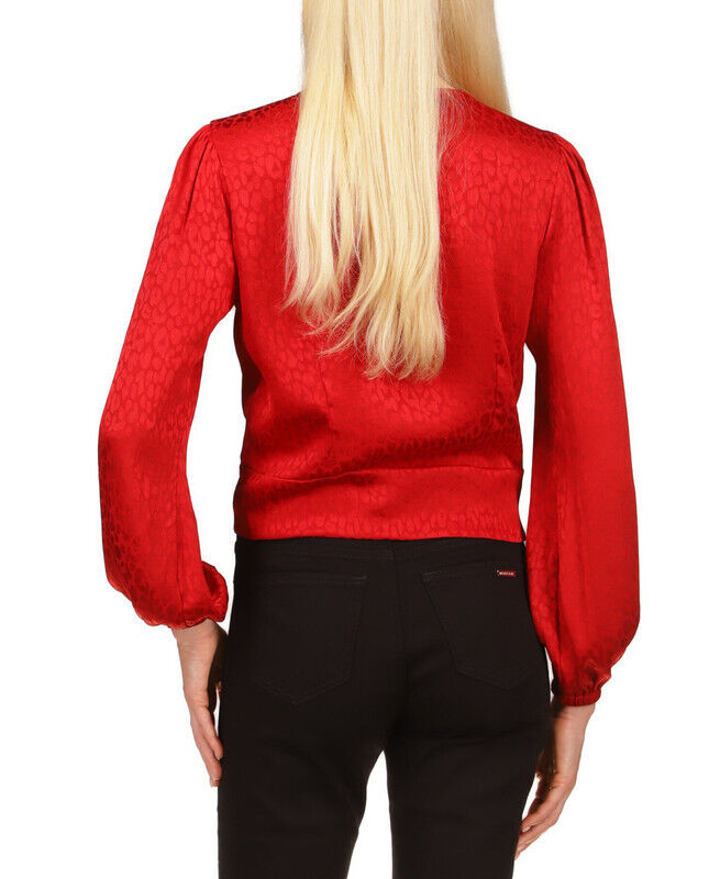 MICHAEL MICHAEL KORS Jacquard Animal-Print Tie Top