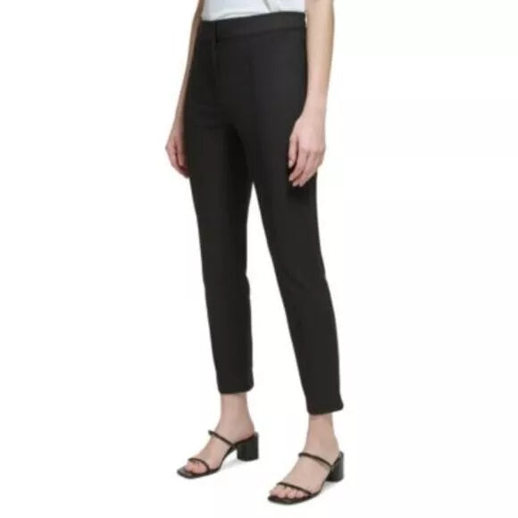 Calvin Klein Seamed High-Rise Slim-Leg Pants