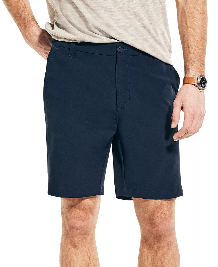 Nautica MEN Navtech Active Stretch 8" Flat-Front Shorts