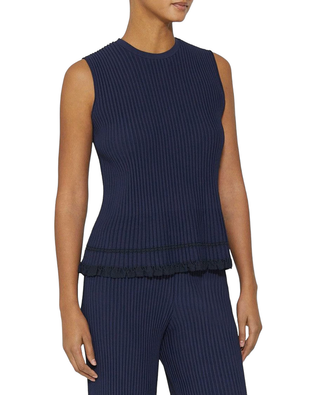 Theory Ottoman Ribbed Sleeveless Top