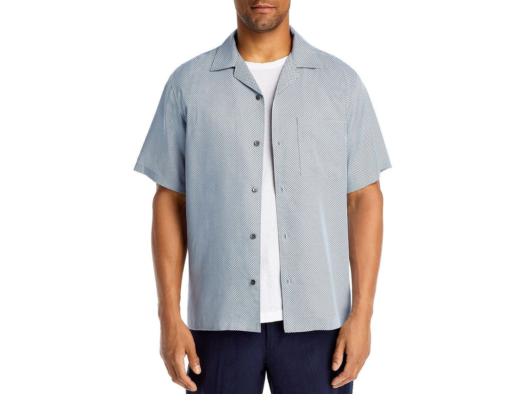 Theory MEN Noll Reef Print Button Down Camp Shirt