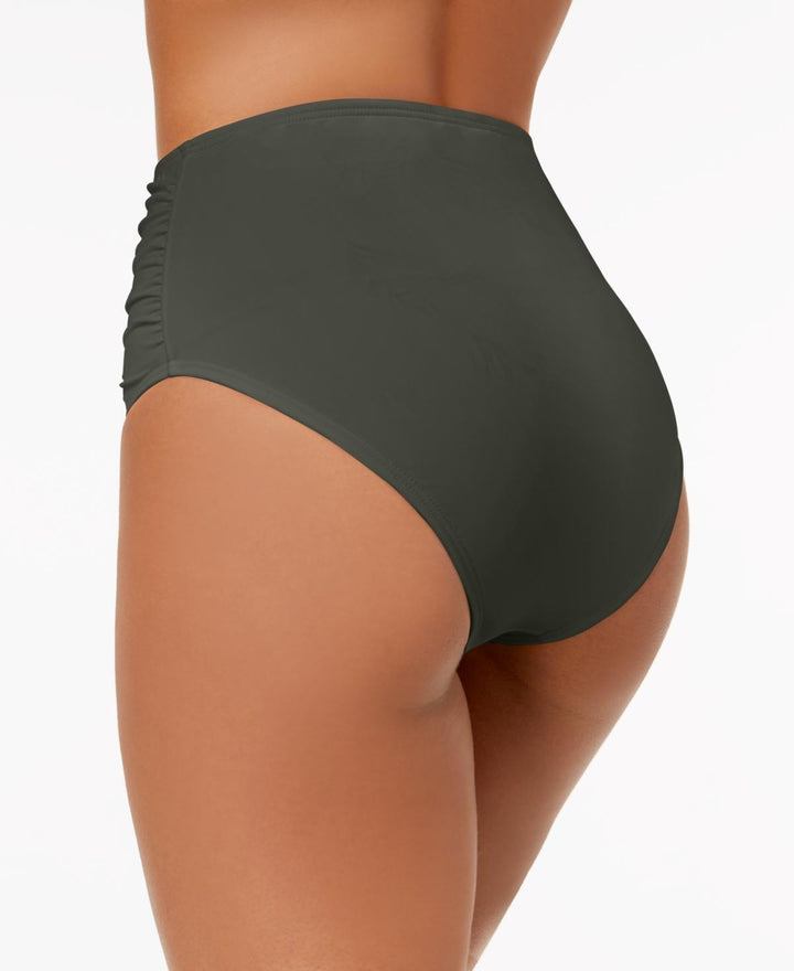 Bar III Shirred High-Rise Bikini Bottom