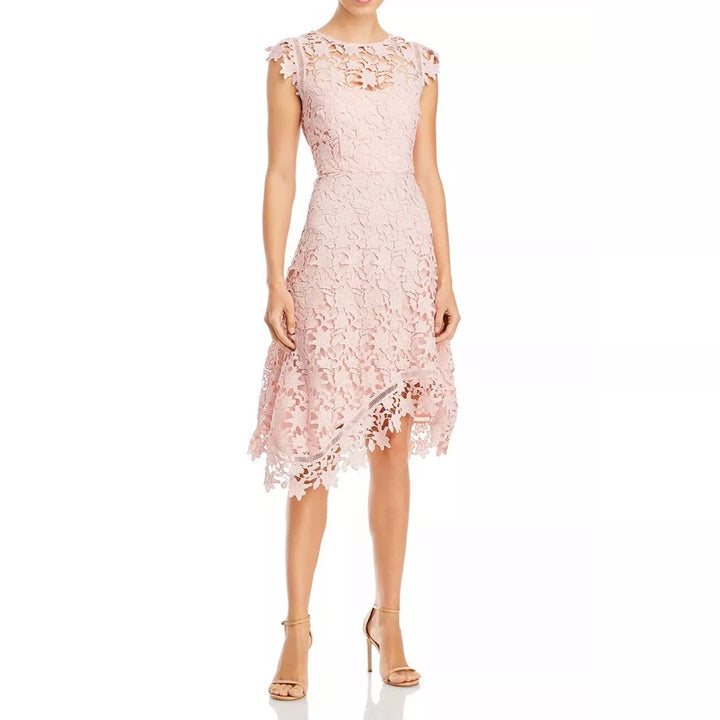 Eliza J Asymmetric Lace Dress