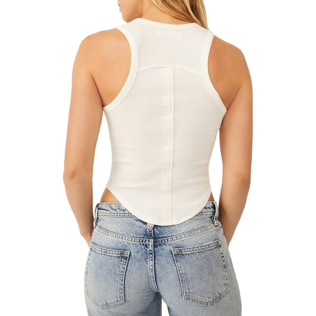 Free People Gold Valley Racerback Tank Top