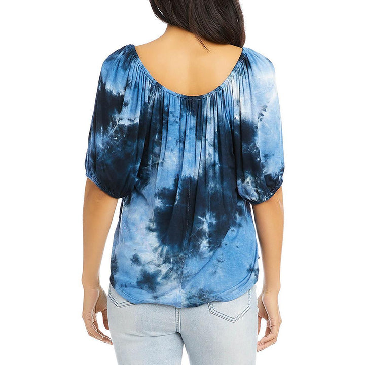 Karen Kane Tie Dyed Peasant Top