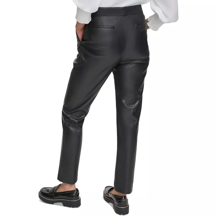 Calvin Klein Faux-Leather Ankle Pants