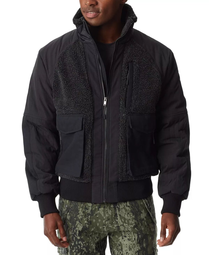 BASS OUTDOOR Men's Mixed-Media Full-Zip Bomber Jacket