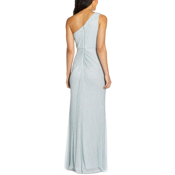 Adrianna Papell Stardust Pleated One Shoulder Gown