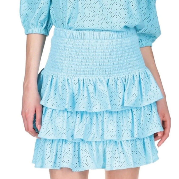 MICHAEL MICHAEL KORS Eyelet Tiered Skirt