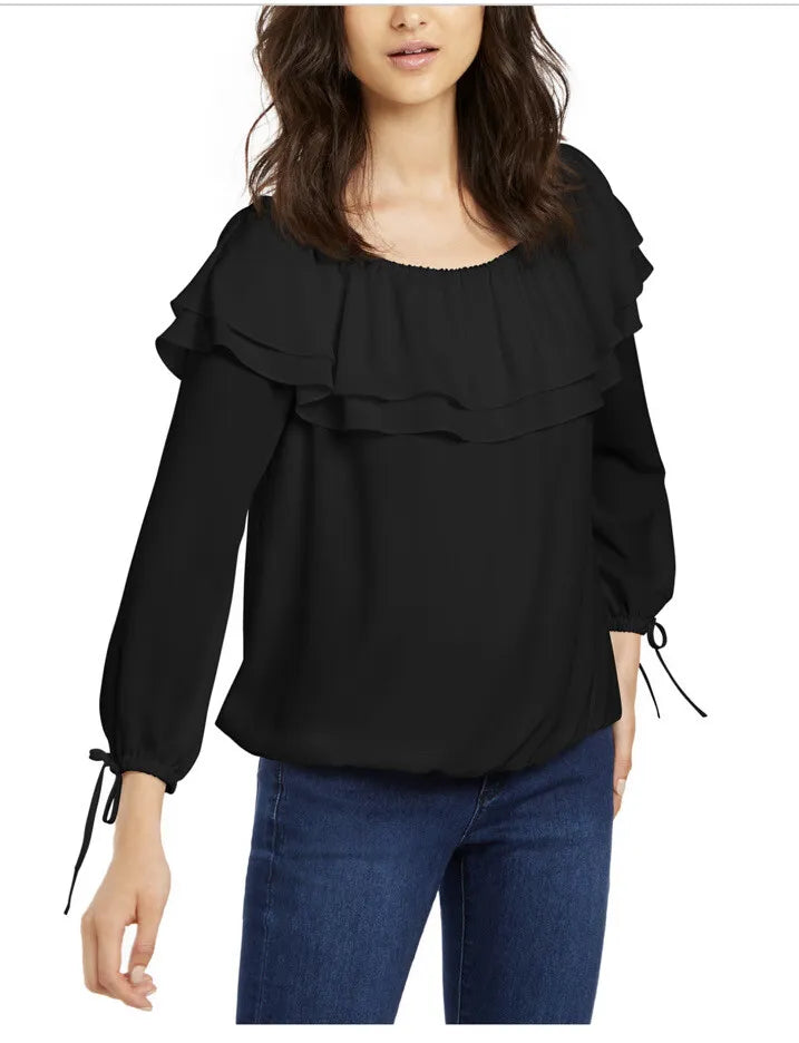 Michael Kors Ruffled Off-the-Shoulder Top