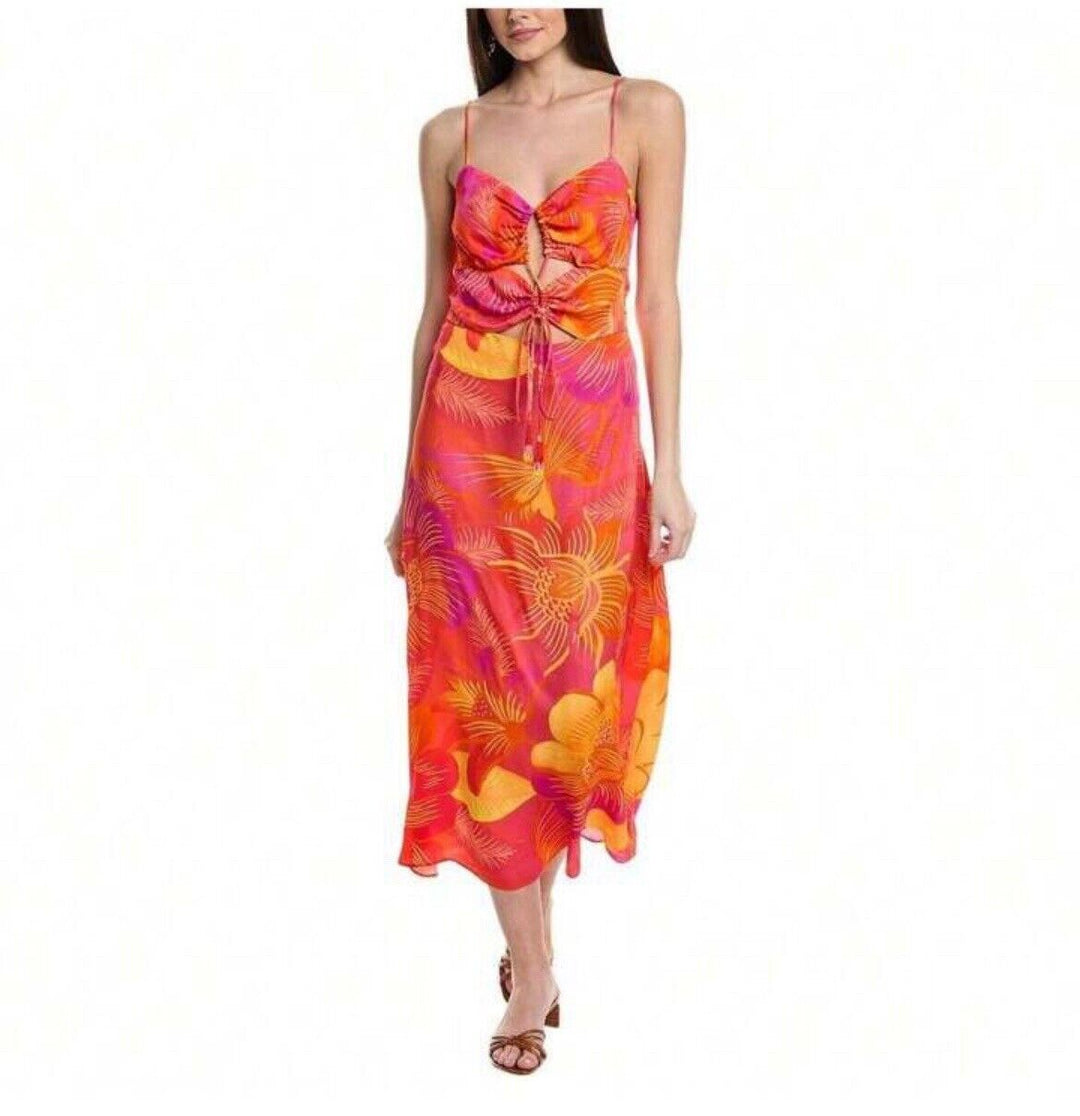 Farm Rio Summer Garden Midi Dress