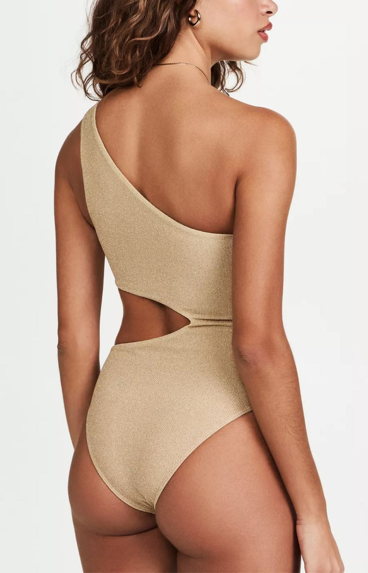 Beach Riot Celine One Shoulder Cutout One Piece Swimsuit
