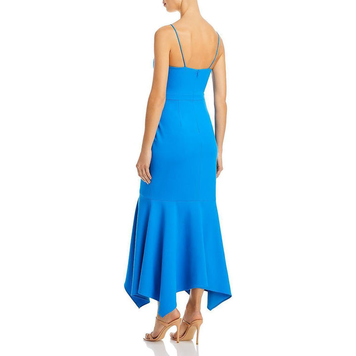 AQUA Asymmetric Flounce Cocktail Dress