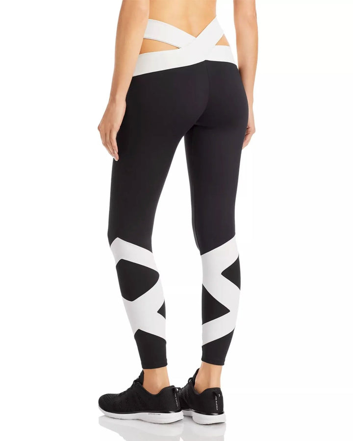 Port De Bras Cross Pointe Cutout Waist Leggings