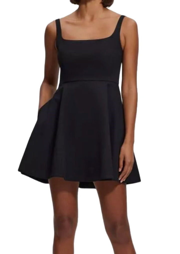 Theory Flared Square Neck Mini Dress