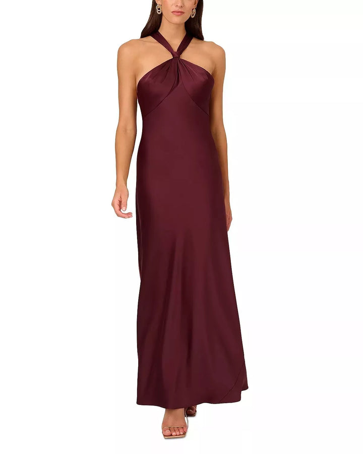 Liv Foster Knotted Satin Gown