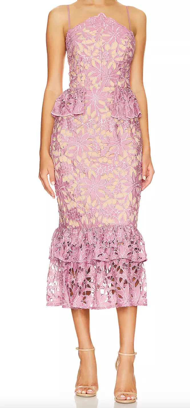 Elliatt Charter Lace Ruffled Dress