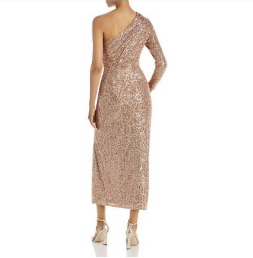 AQUA x Maeve Reilly Embellished One Shoulder Dress