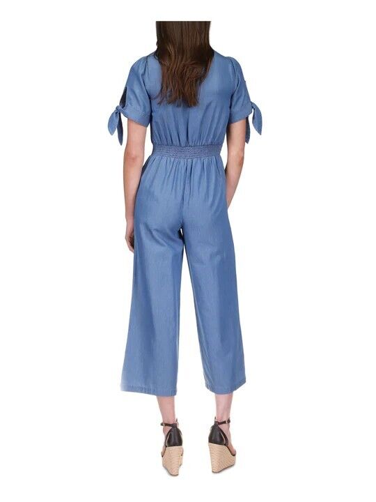 MICHAEL MICHAEL KORS V-Neck Tie-Sleeve Jumpsuit