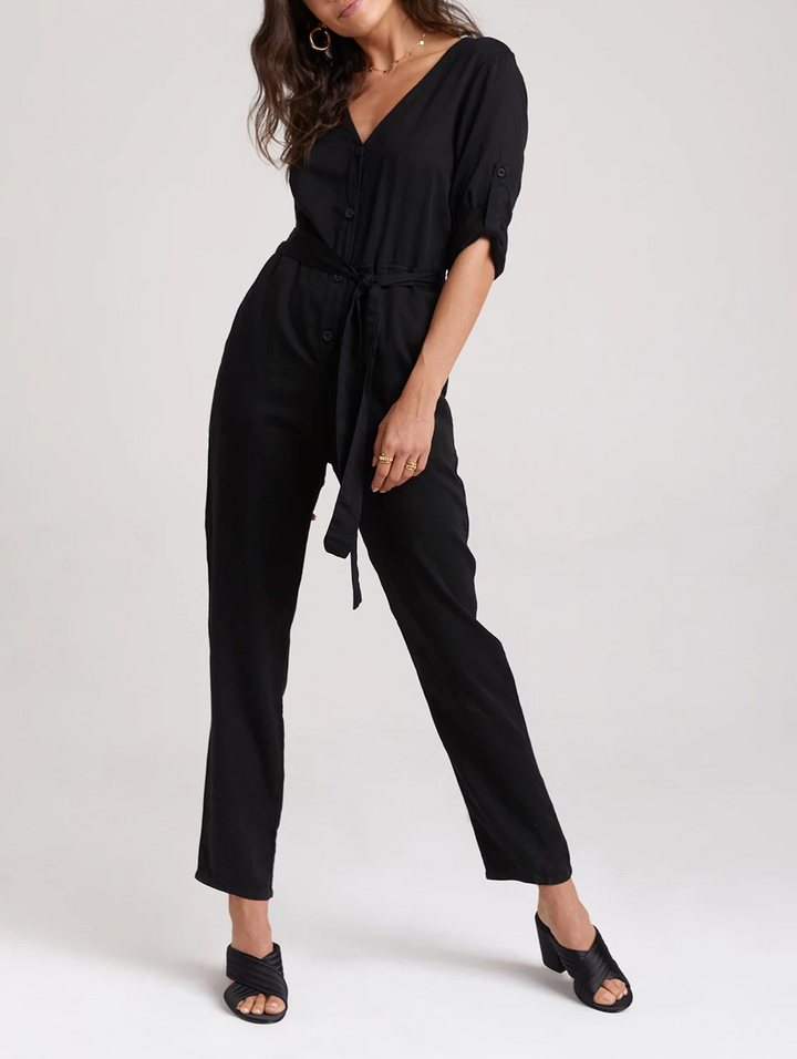 Bella Dahl Belted V-Neck Jumpsuit