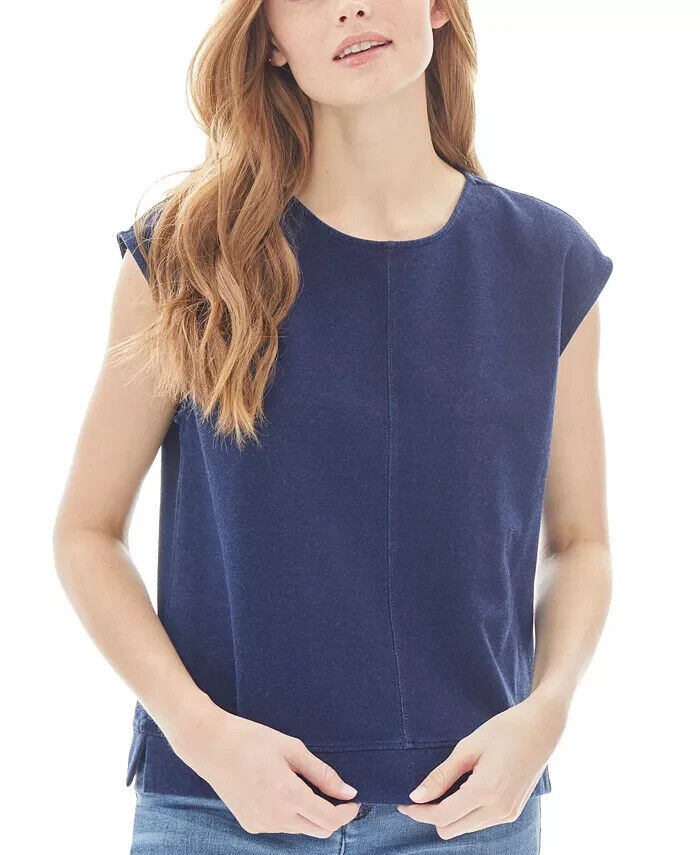 Jones New York Cap Sleeve Cotton Blend Knit Top