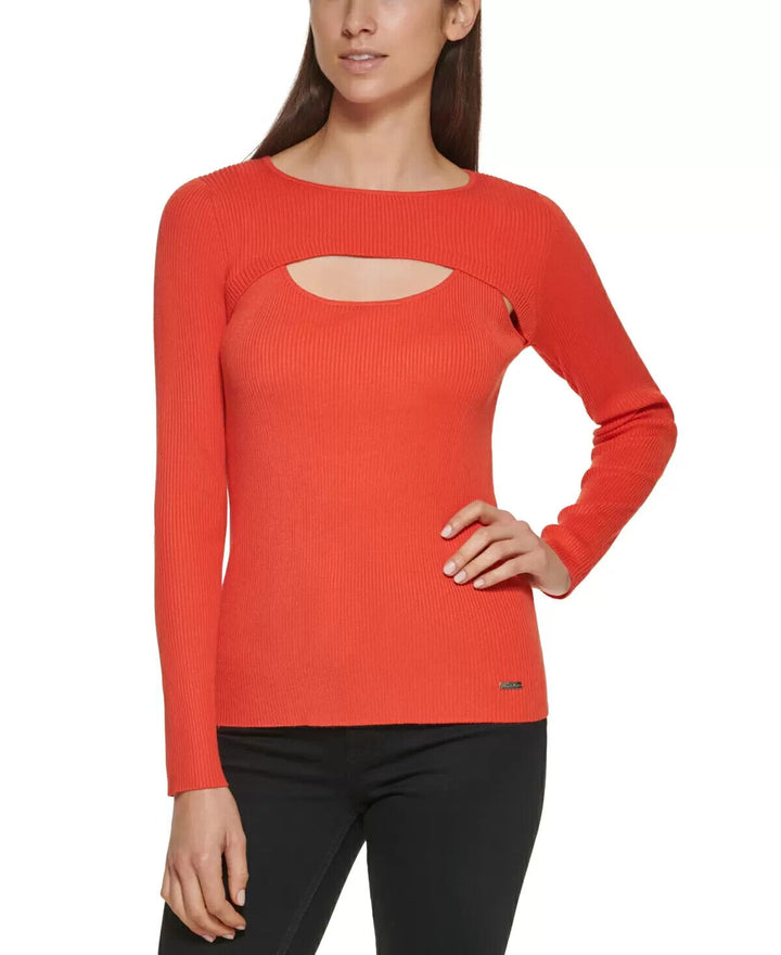 Calvin Klein Long Sleeve Cutout Sweater