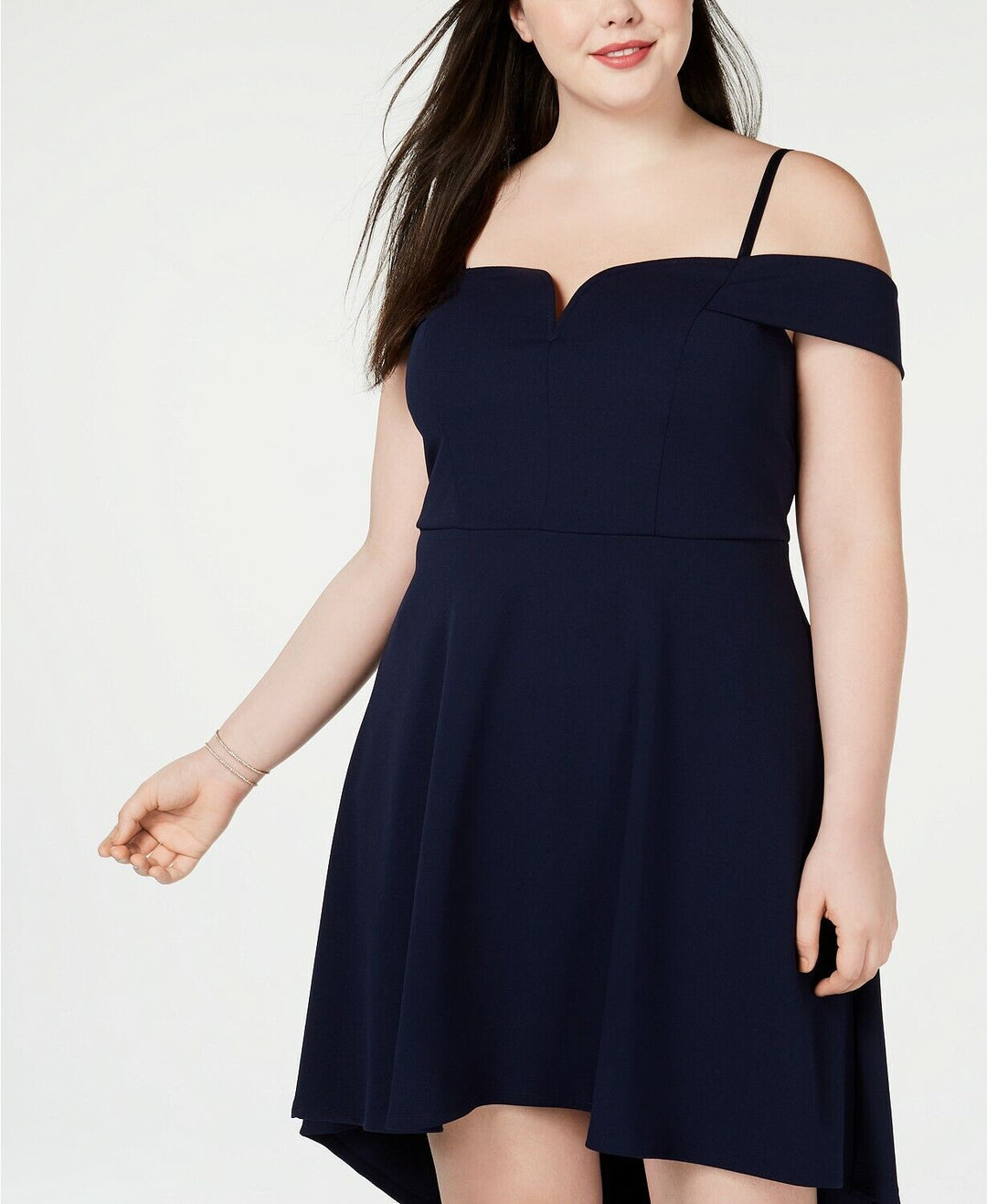 City Studios Trendy Plus Size High-Low Dress