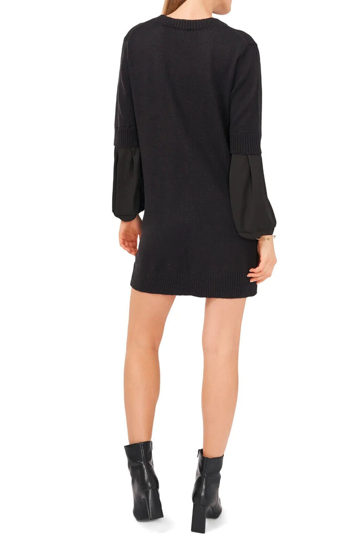 VINCE CAMUTO Layered Mixed Media Sweater Dress