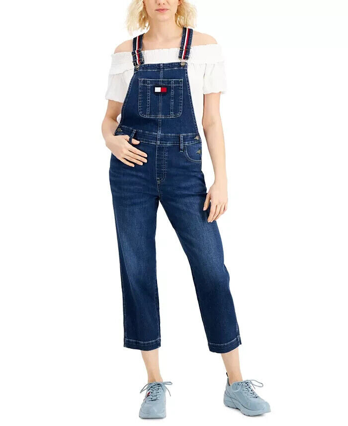 Tommy Hilfiger Cropped Denim Overalls