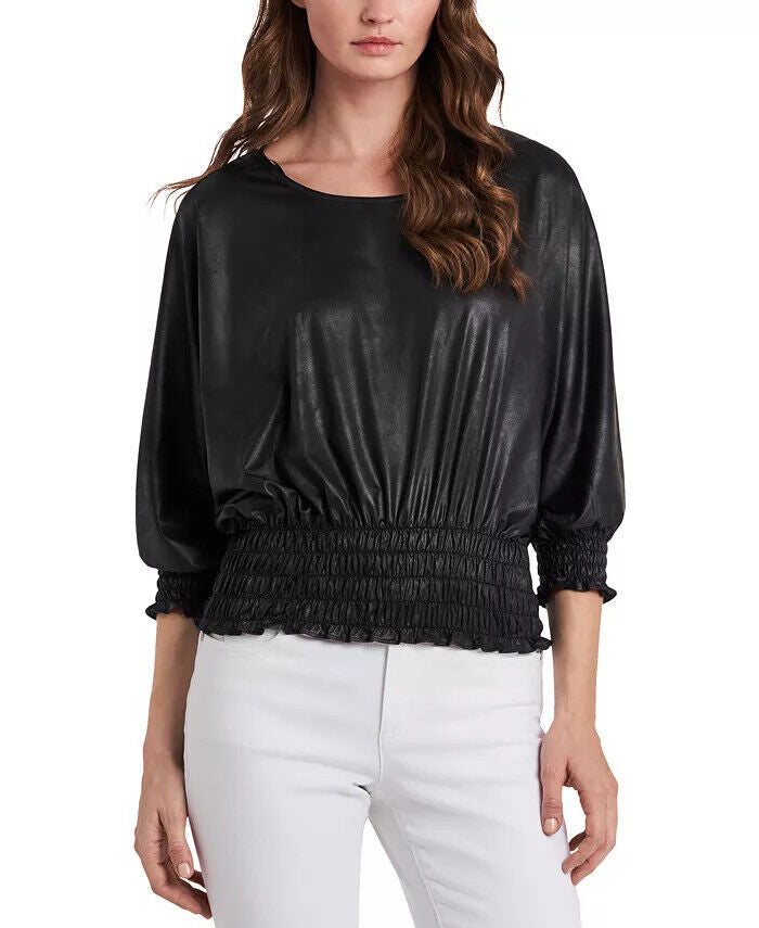 Vince Camuto Smocked-Hem Blouse