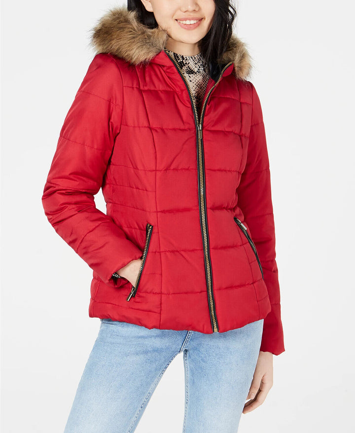 Celebrity Pink Juniors' Puffer Hooded Coat
