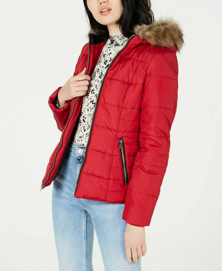 Celebrity Pink Juniors' Puffer Hooded Coat
