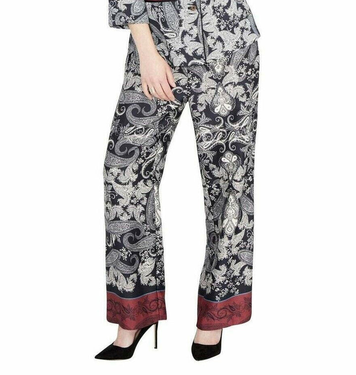 Rachel Rachel Roy Paisley-Print Straight-Leg Pants