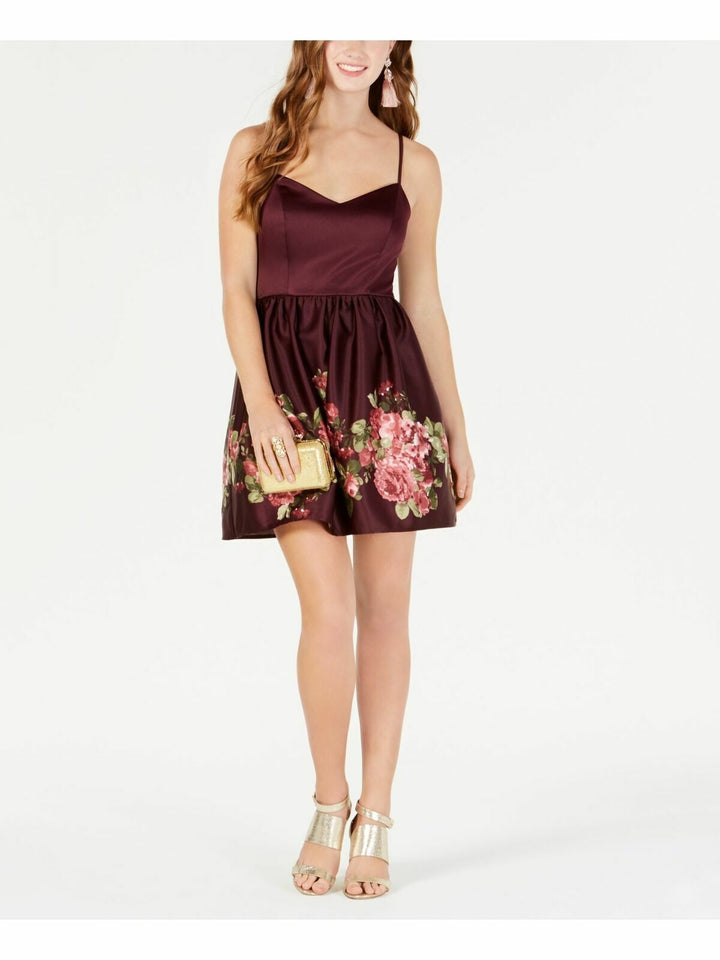 TEEZE ME Spaghetti Strap Mini Fit & Flare Dress