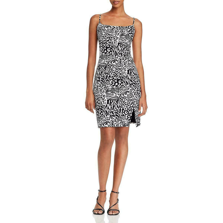 Laundry by Shelli Segal Ruched Zebra-Print Dress