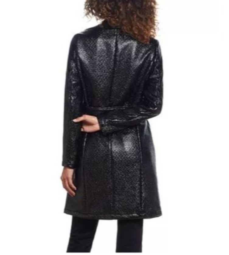 Weatherproof Vintage Wrap Polyurethane Belted Jacket