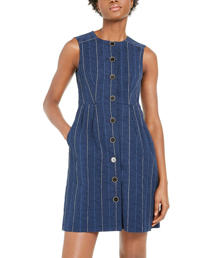 Nanette Lepore Striped Denim Sheath Dress