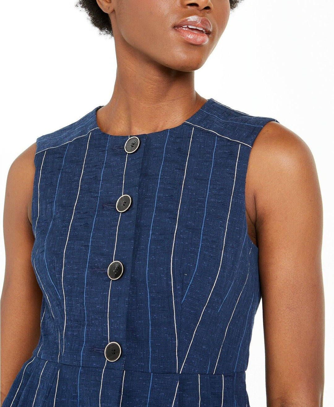 Nanette Lepore Striped Denim Sheath Dress