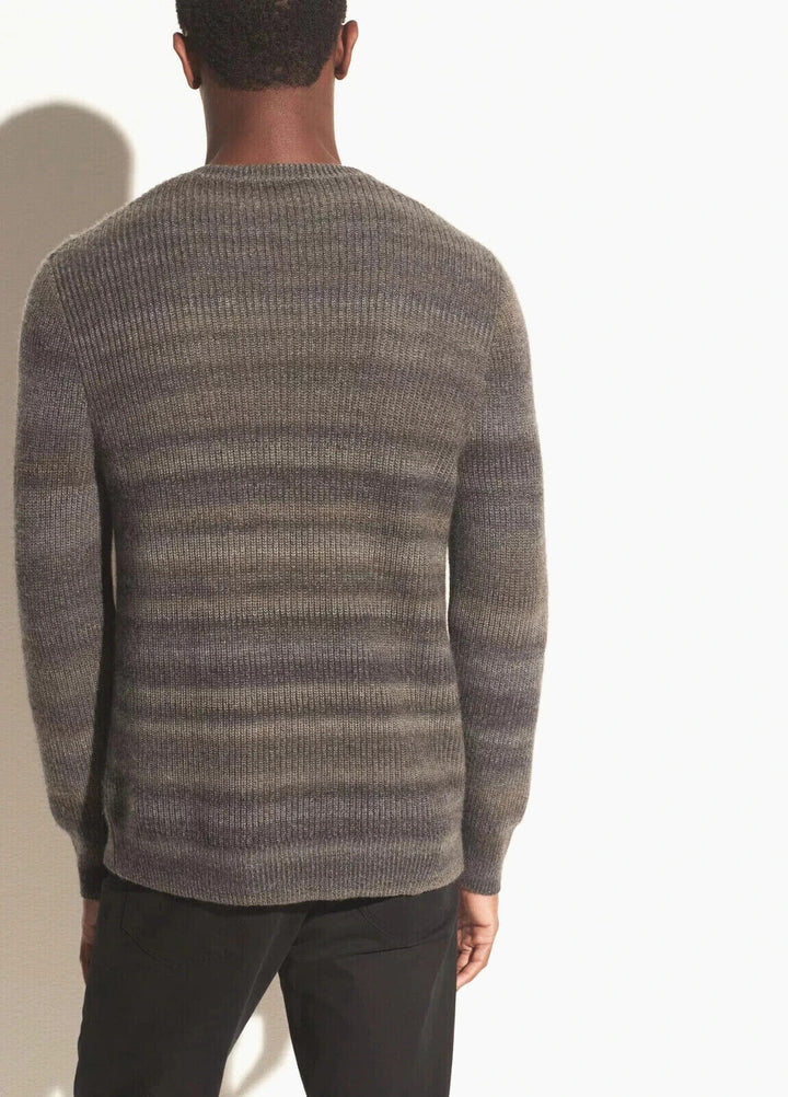 Vince Space Dye Long Sleeve Crewneck Sweater