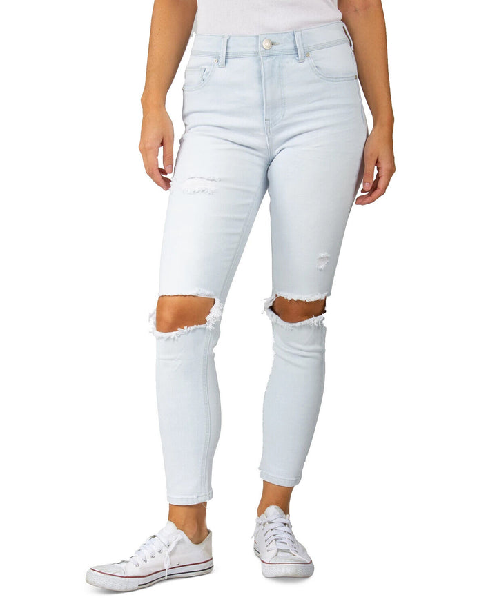 Indigo Rein Junior High Rise Distressed Skinny Jeans