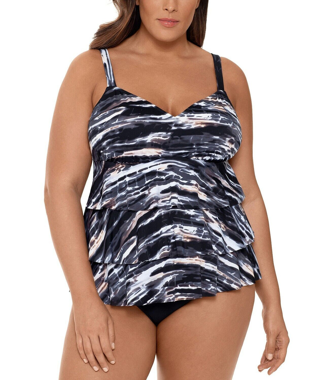 Swim Solutions Tiered Swimsuit