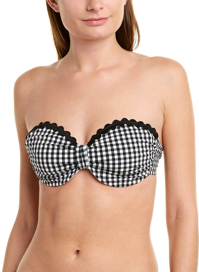 Shoshanna Scalloped Bandeau Bikini Top