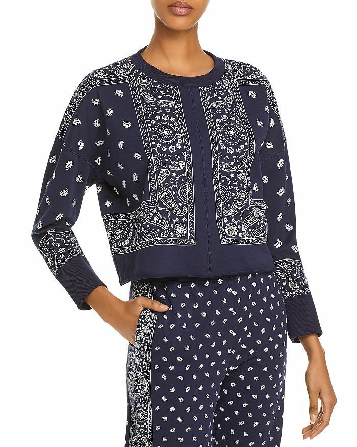 Aqua Bandana Print Sweatshirt