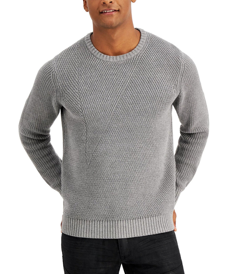 INC International Concepts Men's Crewneck Letter Sweater