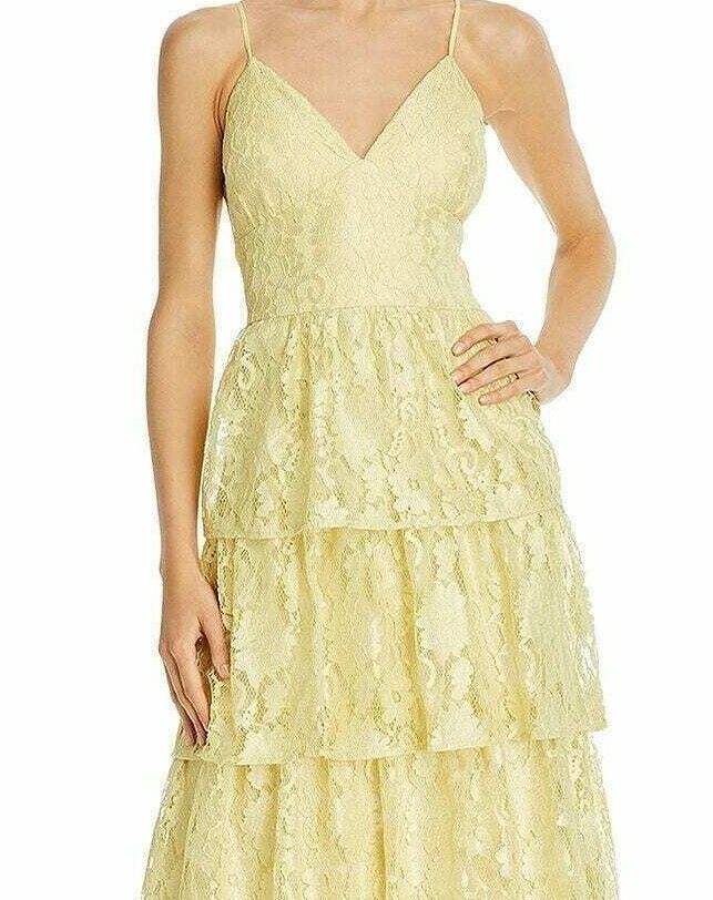 Laundry by Shelli Segal Tiered Lace Gown